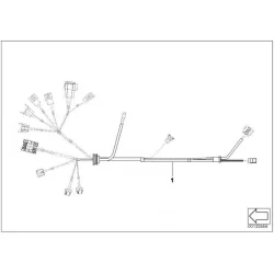 Genuine BMW wiring harness, engine grbx. module (12517570603)