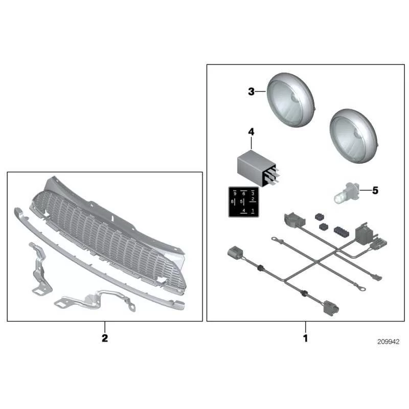 Genuine Mini Bracket and grille (63130422706)