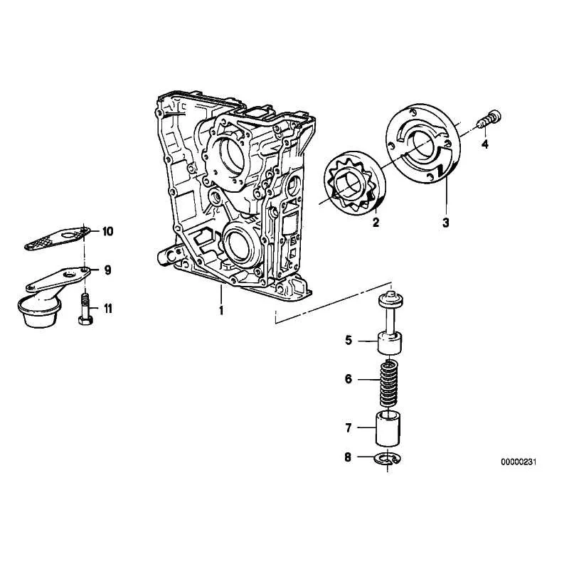 Genuine BMW LOWER TIMING CASE (11141727191)