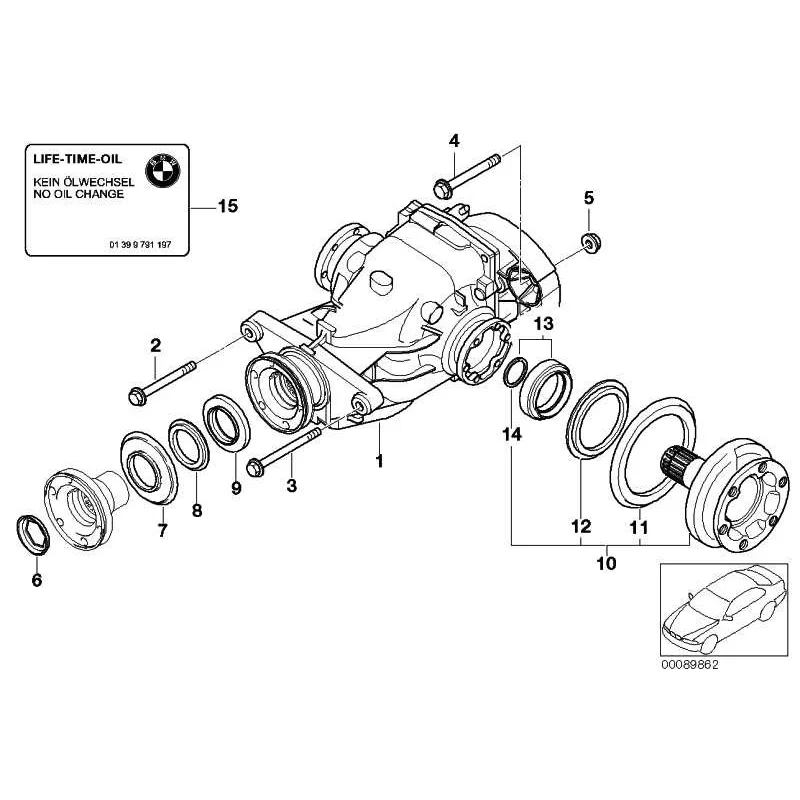 Original BMW Austausch Hinterachsgetriebe (33107570471)