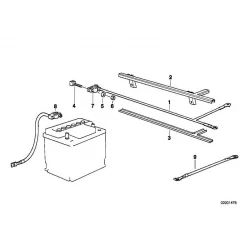 Genuine BMW Battery cable (plus pole) (12421744230)