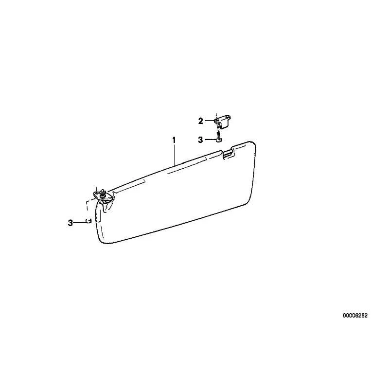 Genuine BMW LEFT SUN VISOR (51168106923)