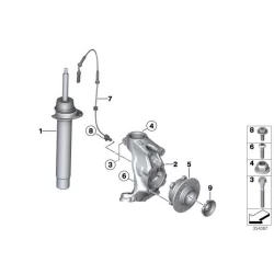 Genuine BMW Spring strut, front (31316866115)