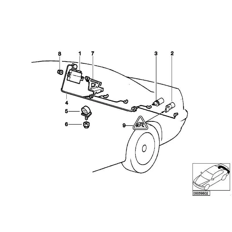 Genuine BMW Plastic nut (64507336307)