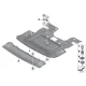 Genuine BMW Interm. piece engine compartm. shielding (51757898889)
