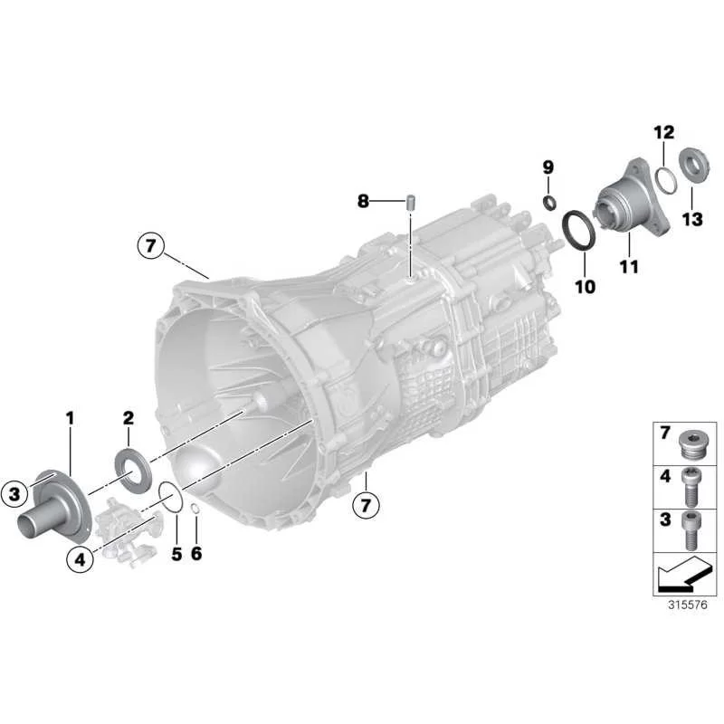 Original BMW Abtriebsflansch (23218609181)