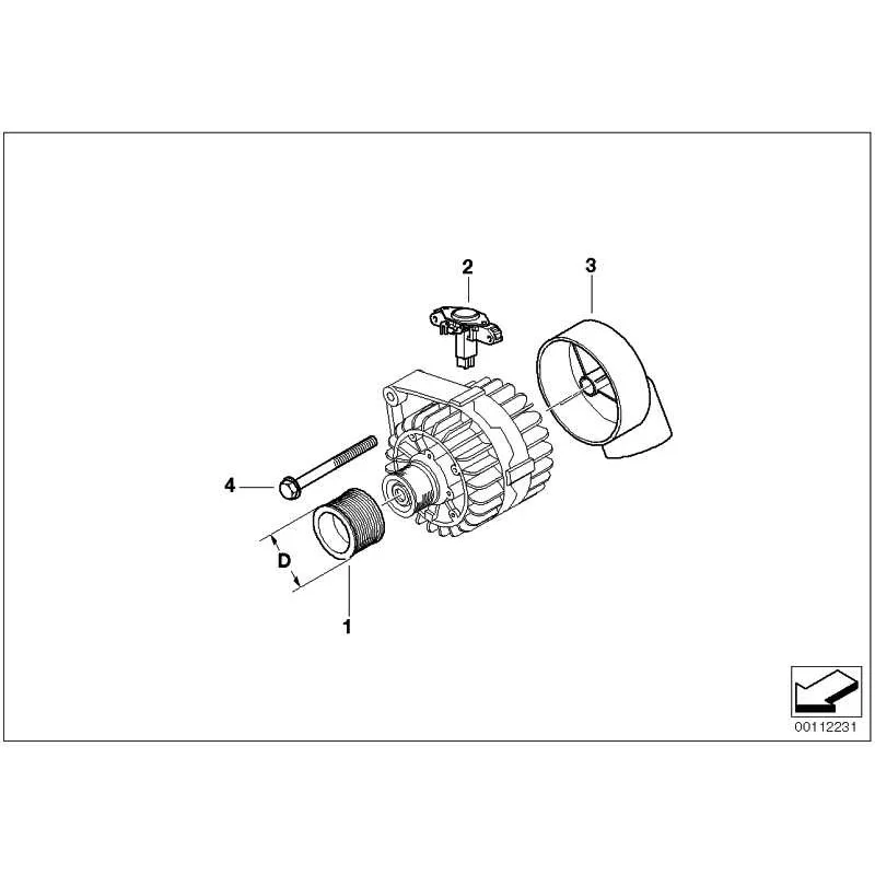 Genuine BMW COMPACT ALTERNATOR (12317799204)