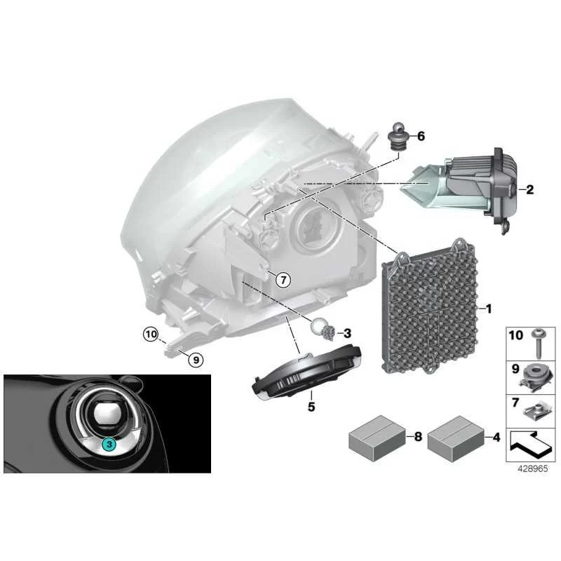 Original BMW Steuergerät Frontlichtelektronik (63117408890)