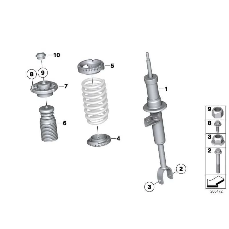Original BMW Federbein vorn links (31316797767)