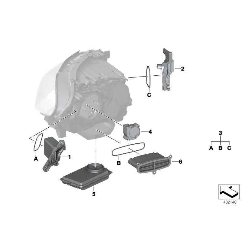 Genuine BMW Headlight driver module LED (63117409580)
