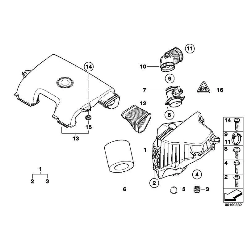Genuine BMW Intake silencer (13717543163)