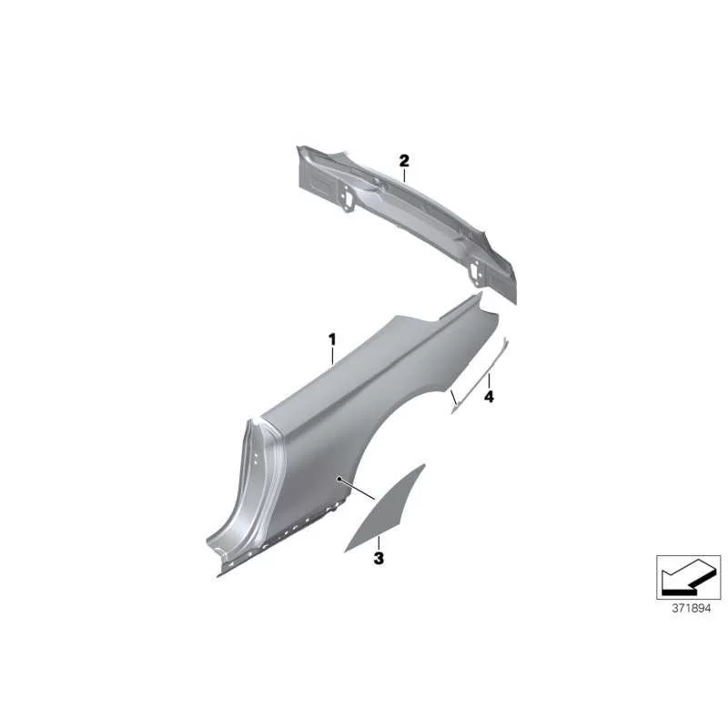 Genuine BMW Tail trim (41007300996)