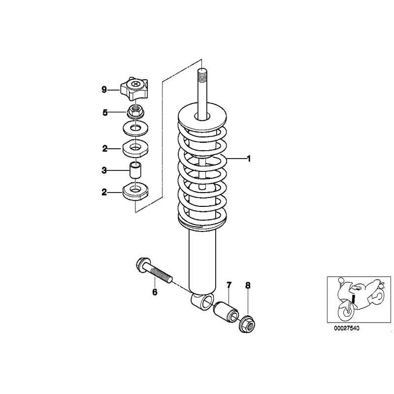 Genuine BMW Spring strut, front (31422330997)