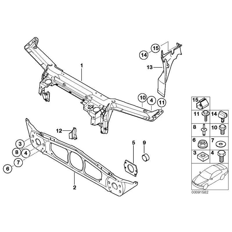 Genuine BMW Square nut (07119921230)