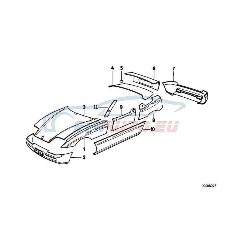 Genuine BMW Side panel, front right (41358129412)