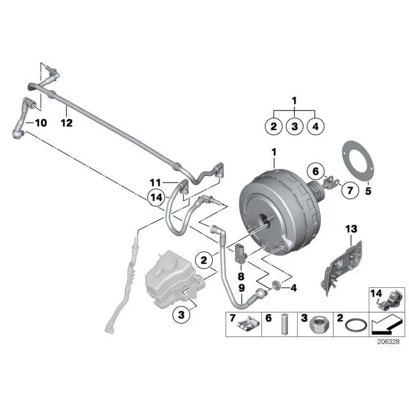 Original BMW Bremskraftverstärker (34336789773)