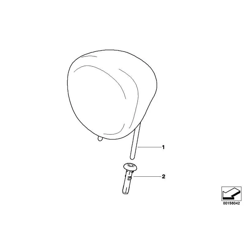 Original Mini Kopfstütze Leder (52202758213)