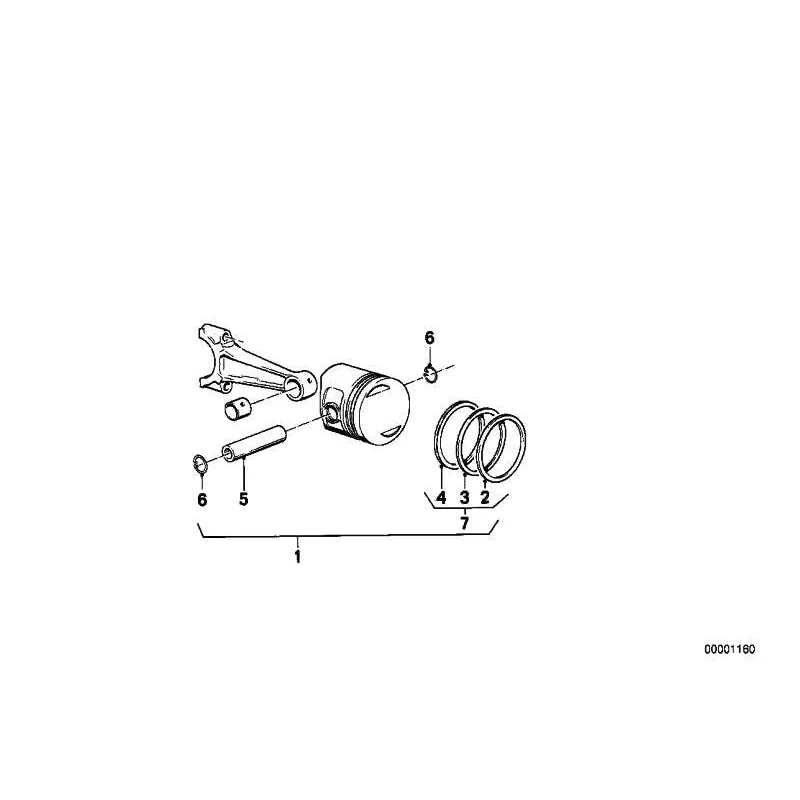 Genuine BMW Piston (11251464477)