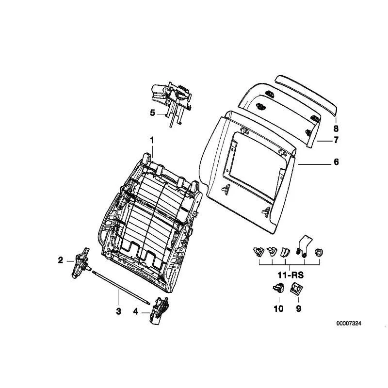Original BMW Rückwand Sitz oben (52108175771)