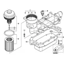 Genuine BMW Oil filter unit (11427788664)