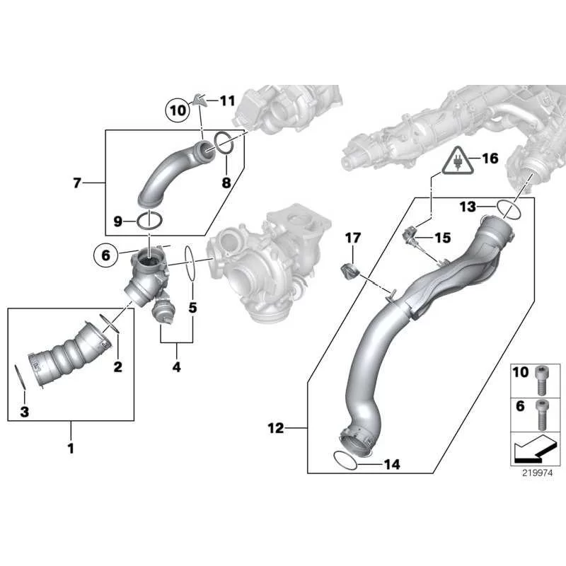 Genuine BMW Connection pipe (11657808169)