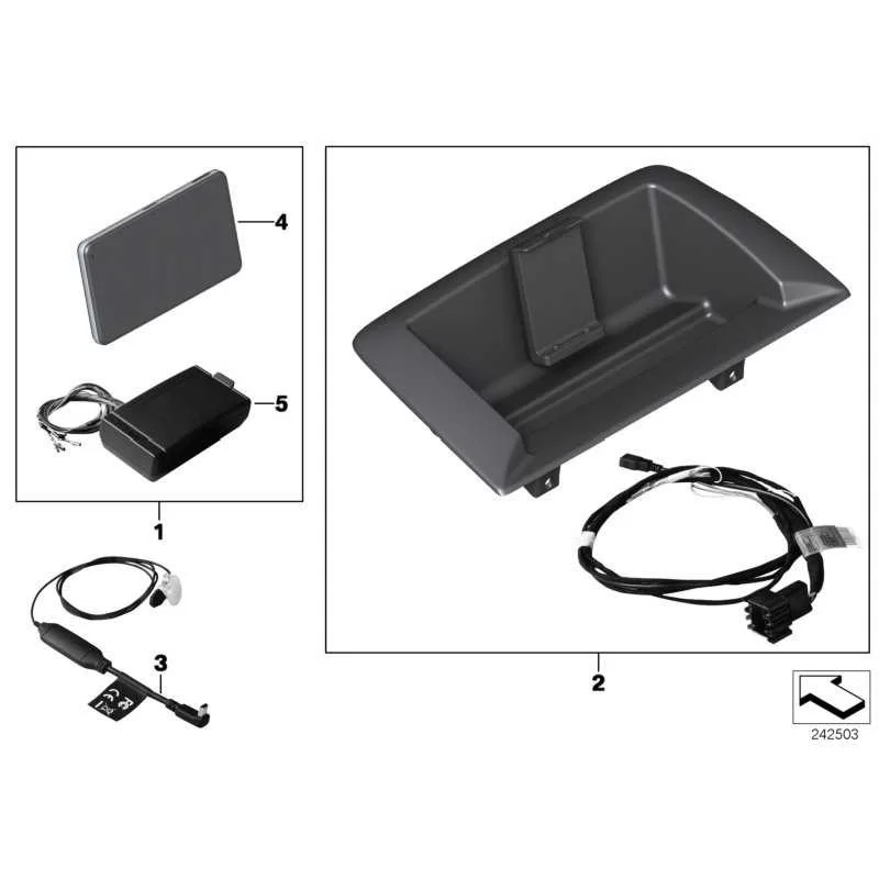 Genuine BMW Installation kit, Navigation Portable (65900445994)