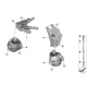 Genuine BMW Engine mount, right (22116860488)