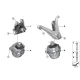 Genuine BMW Engine supporting bracket, left (22117853647)