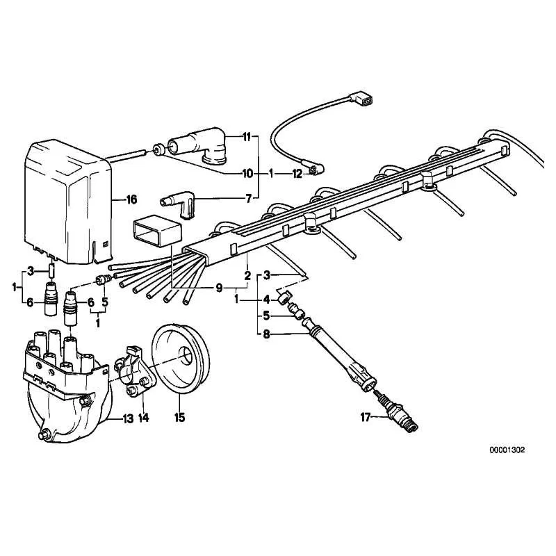 Genuine BMW IGNITION WIRING (12121726037)