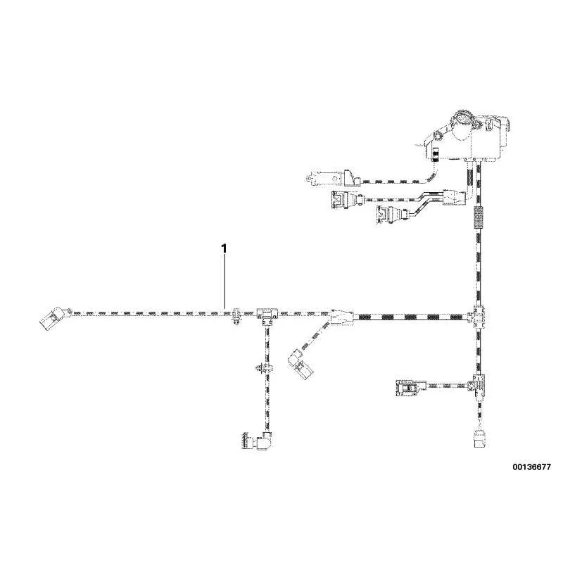 Genuine BMW Engine wiring harness, engine module (12517549274)