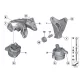 Genuine BMW Engine supporting bracket, left (22116777605)