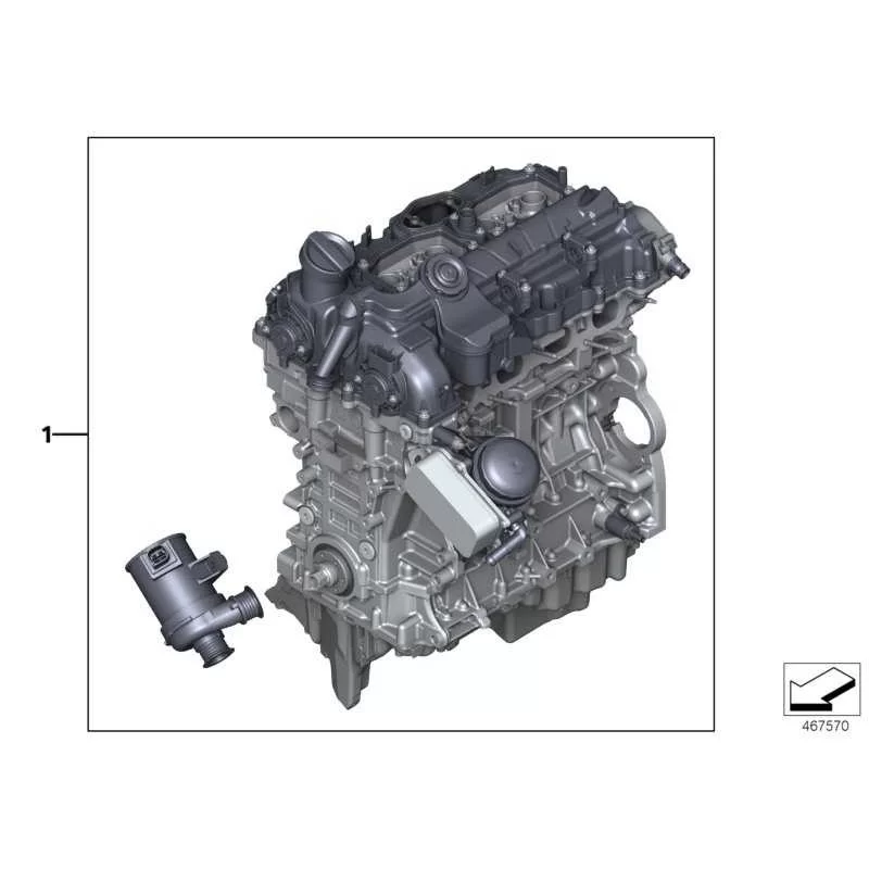 Genuine BMW Short Engine (11002288198)