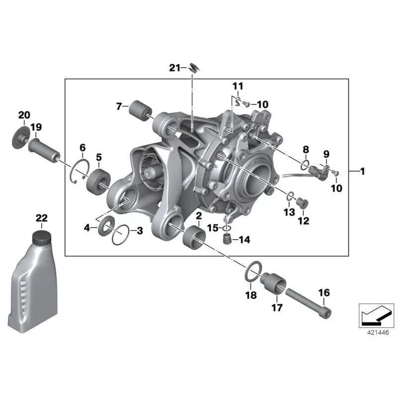 Original BMW Winkelgetriebe silber (33118530076)