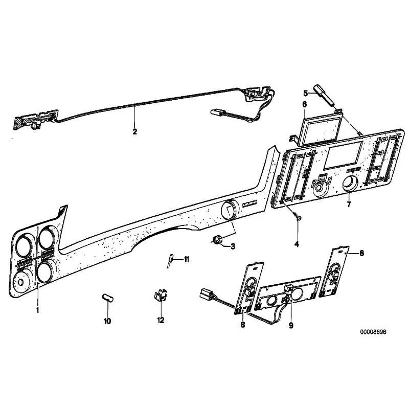 Genuine BMW Switch panel (64111366648)