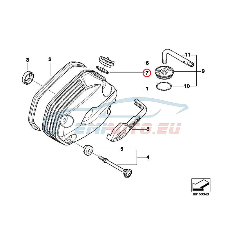 Genuine BMW O-ring (07119904950)