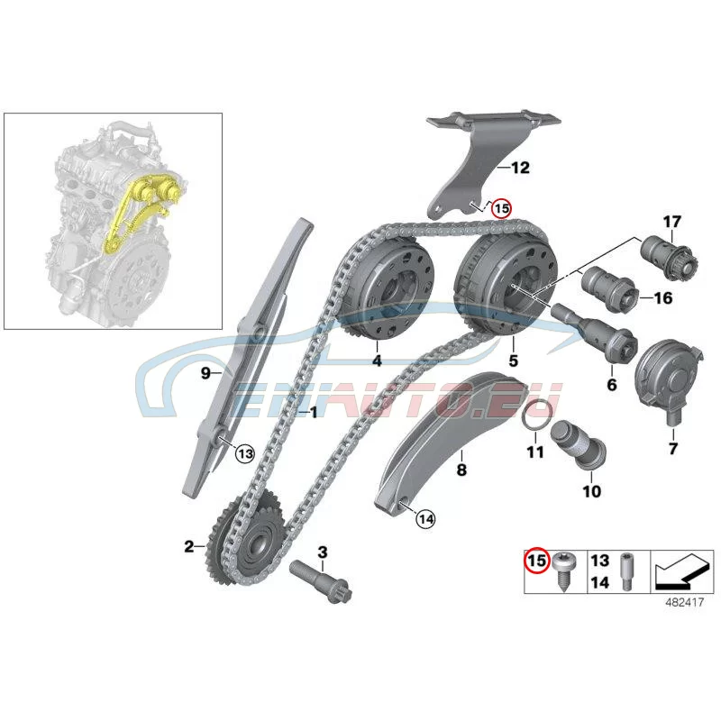 Genuine BMW Countersunk screw (07119907139)