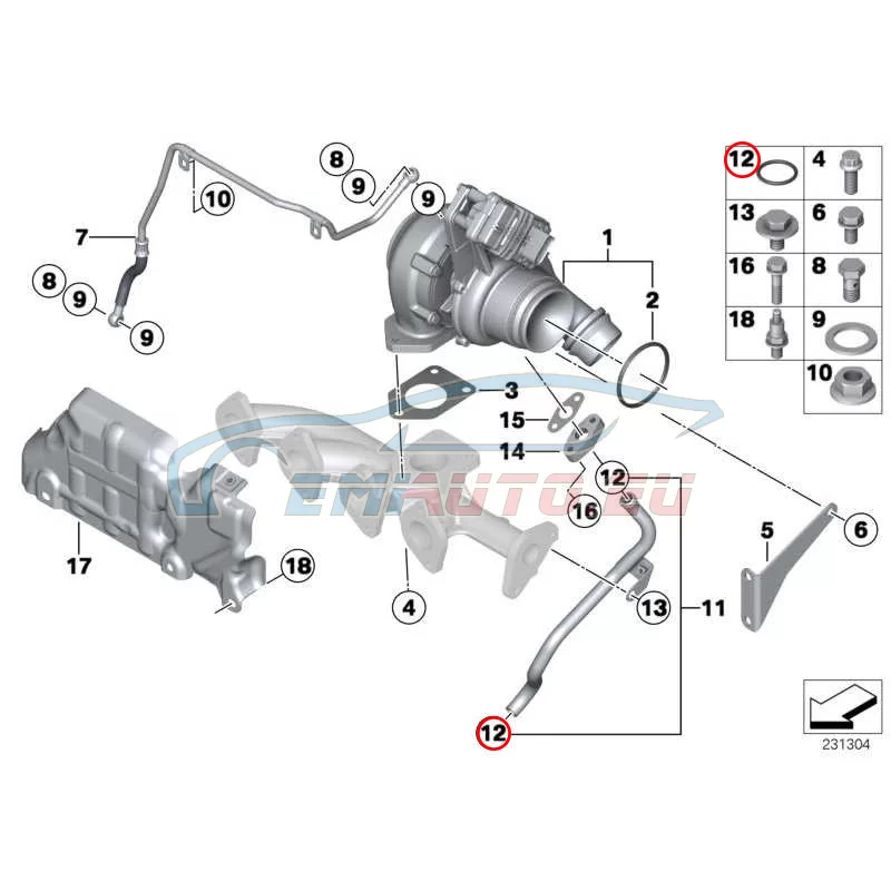 Genuine BMW O-ring (07119907167)