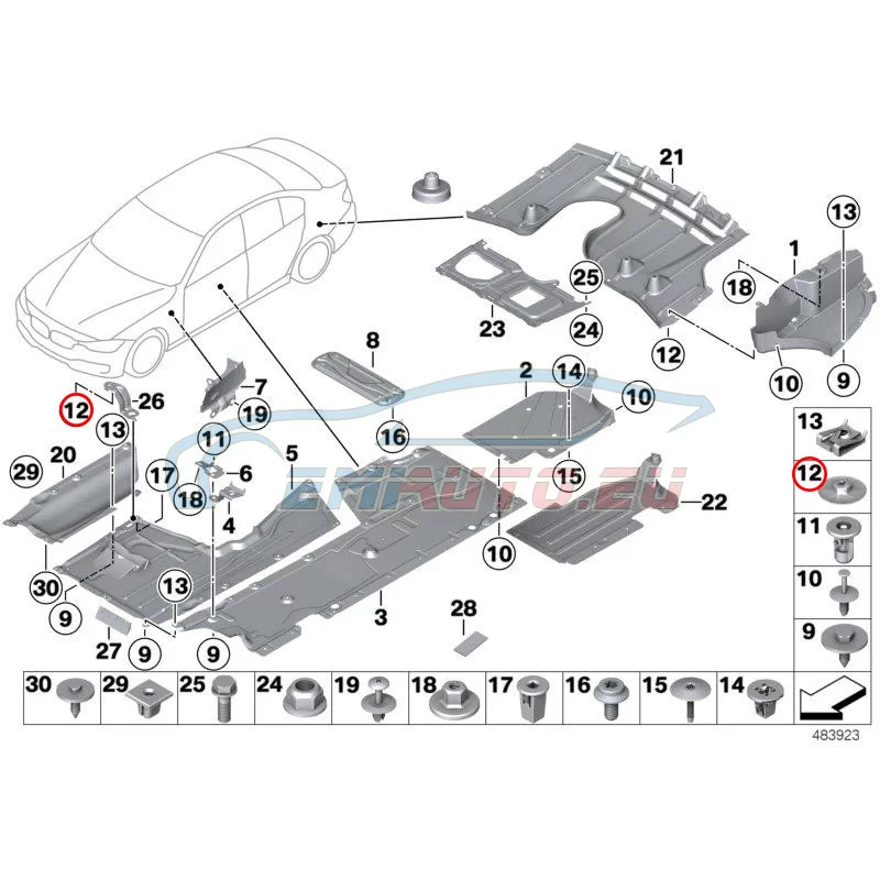 Genuine BMW Plastic nut (07149381677)