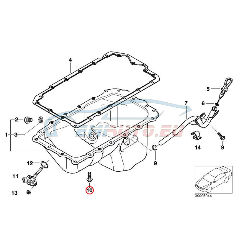 Genuine BMW SELF-LOCKING HEX BOLT (11137551825)