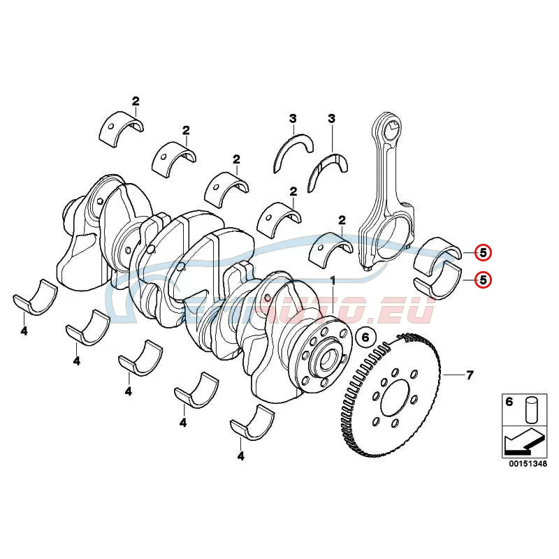 Genuine Mini Bearing shell (11247588267)