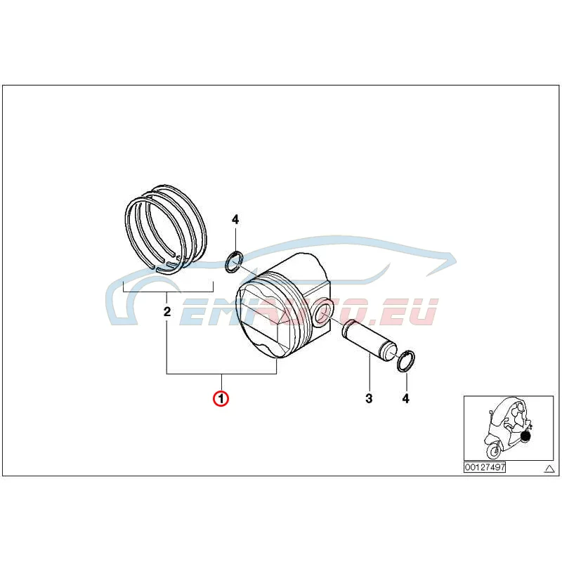 Genuine BMW Piston (11257653437)