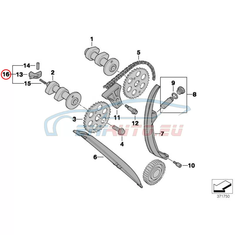 Genuine BMW Set, decompression lever (11317715302)