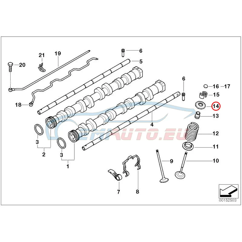 Genuine BMW Upper spring plate (11347541342)