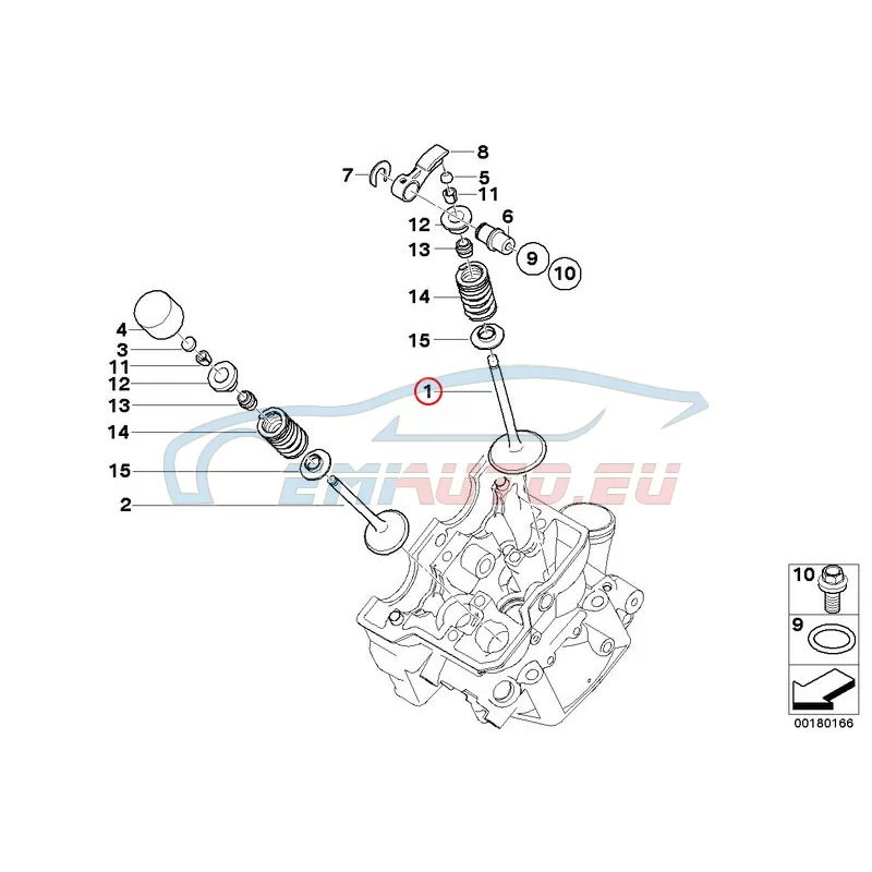 Genuine BMW Set intake valve (11348394503)