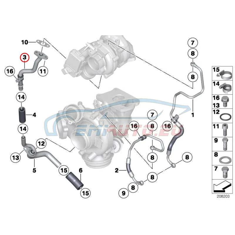 Genuine BMW Return pipe (11427800617)