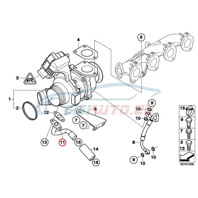Genuine BMW Return pipe (11427808757)