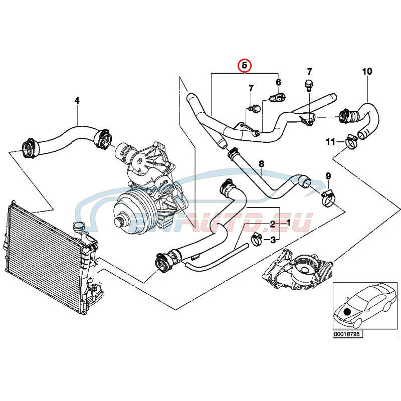 Genuine BMW Return pipe (11532247681)