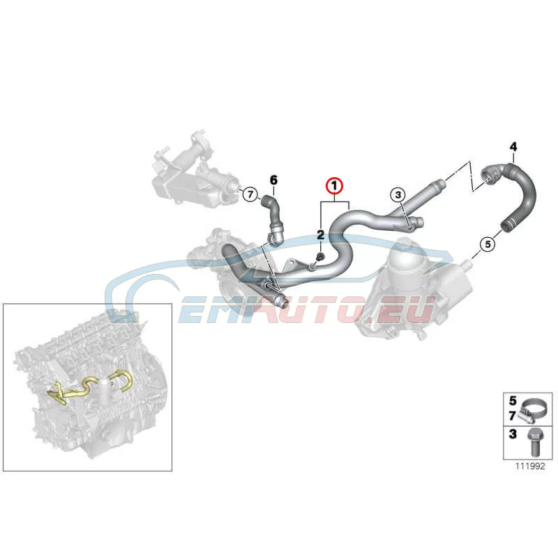 Genuine BMW Return pipe (11537780089)