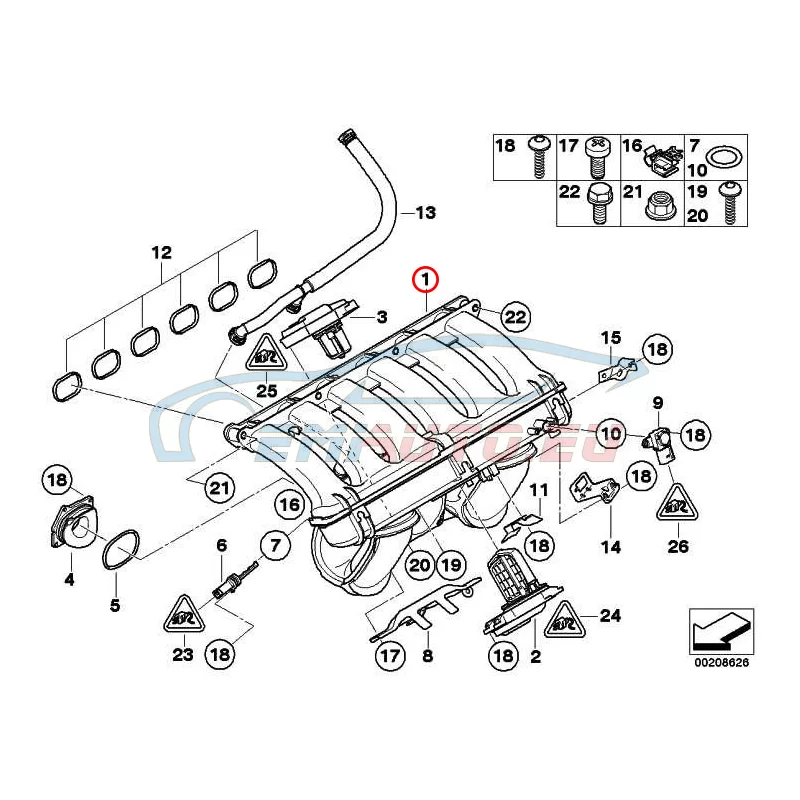 Genuine BMW Intake manifold (11617593004)