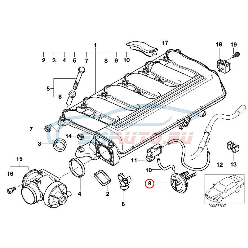 Genuine BMW Vacumm box (11617786961)